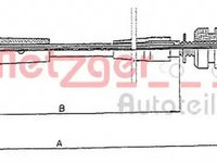 Cablu acceleratie OPEL ASTRA F 56 57 METZGER 111242 PieseDeTop