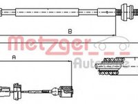 Cablu acceleratie VW GOLF III 1H1 METZGER 100861