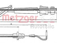 Cablu acceleratie VW GOLF Mk II (19E, 1G1) - METZGER 10.0921