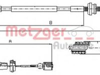 Cablu acceleratie VW GOLF Mk III Cabriolet (1E7), VW GOLF Mk III (1H1), VW GOLF Mk III Estate (1H5) - METZGER 10.0861