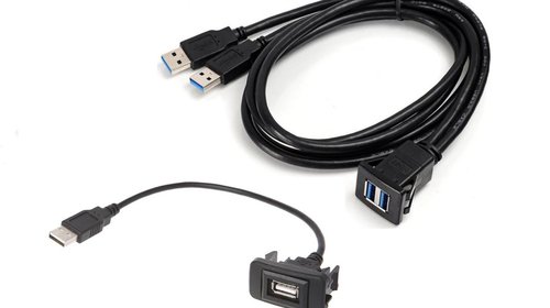 Cablu Adaptor Port USB auto cu prindere in bo