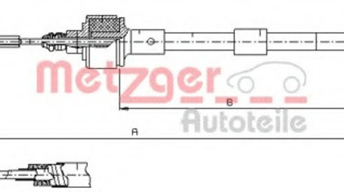 Cablu ambreiaj 11 2533 METZGER pentru Opel Co