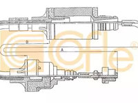 Cablu ambreiaj 11 2552 COFLE pentru Opel Vectra Opel Calibra