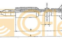 Cablu ambreiaj 11 2611 COFLE pentru Opel Omega