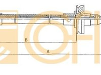 Cablu ambreiaj 1172 1 COFLE pentru Peugeot J5 CitroEn C25 Fiat Ducato Fiat Talento