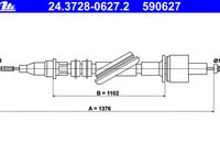 Cablu ambreiaj 24 3728-0627 2 ATE pentru Ford Transit