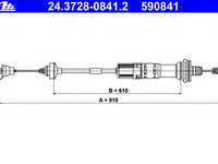 Cablu ambreiaj 24 3728-0841 2 ATE pentru Peugeot 206
