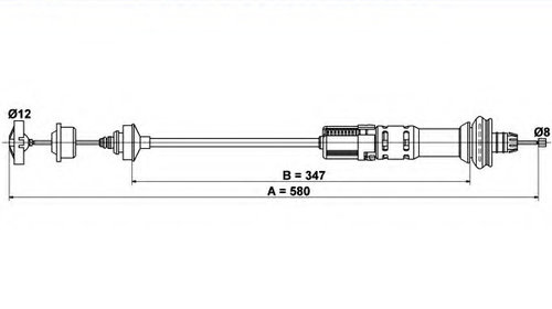 Cablu ambreiaj 24 3728-0848 2 ATE pentru Peug