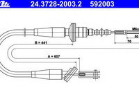 Cablu ambreiaj 24 3728-2003 2 ATE