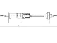 Cablu ambreiaj (58001500 TEXTAR) VW