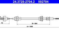 Cablu ambreiaj ATE 24.3728-2704.2