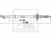 Cablu ambreiaj CHEVROLET AVEO hatchback T250 T255 ATE 24372829012 PieseDeTop