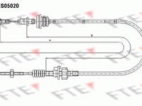 Cablu ambreiaj Citroen C1 (PM_, PN_), PEUGEOT 107, TOYOTA AYGO (WNB1_, KGB1_) - FTE FKS05020