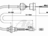 Cablu ambreiaj CITROEN JUMPER bus 230P ATE 24372805182 PieseDeTop