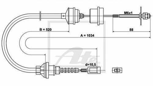 Cablu ambreiaj CITROEN JUMPER caroserie 230L 