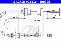 Cablu ambreiaj CITROEN JUMPER platou sasiu 230 ATE 24372803352