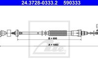 Cablu ambreiaj CITROEN JUMPY caroserie BS BT BY BZ TEXTAR 58015400