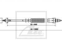 Cablu ambreiaj CITROEN JUMPY caroserie BS BT BY BZ TEXTAR 58015400 PieseDeTop