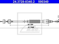 Cablu ambreiaj CITROEN JUMPY platou sasiu BU BV BW BX TEXTAR 58011500