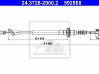 Cablu ambreiaj DAEWOO MATIZ (KLYA) (1998 - 2016) ATE 24.3728-2900.2 piesa NOUA