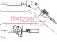 Cablu ambreiaj FIAT 500 312 METZGER 12.7202 PieseDeTop