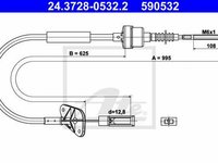 Cablu ambreiaj FIAT 500 312 TEXTAR 58005900