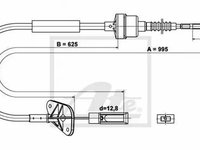 Cablu ambreiaj FIAT 500 312 TEXTAR 58005900 PieseDeTop