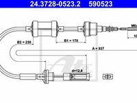 Cablu ambreiaj FIAT BRAVO I 182 ATE 24372805232