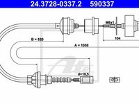 Cablu ambreiaj FIAT DUCATO caroserie 230L ATE 24372803372