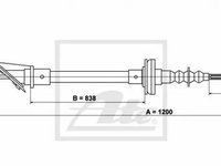 Cablu ambreiaj FIAT DUCATO caroserie 290 ATE 24372805152 PieseDeTop