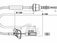 Cablu ambreiaj FIAT PANDA 169 ATE 24372805322 PieseDeTop