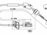 Cablu ambreiaj FIAT PANDA 169 TEXTAR 58006000 PieseDeTop