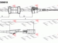 Cablu ambreiaj FIAT PUNTO (176), FIAT PUNTO Cabriolet (176C), FIAT PUNTO Van (176L) - FTE FKS09018