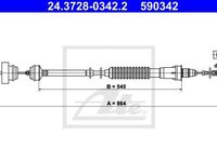 Cablu ambreiaj FIAT SCUDO caroserie 220L TEXTAR 58011600