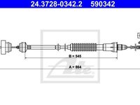 Cablu ambreiaj FIAT SCUDO Combinato 220P TEXTAR 58011600