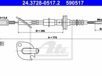 Cablu ambreiaj FIAT SEICENTO 600 187 ATE 24372805172