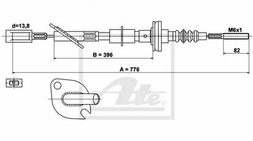 Cablu ambreiaj FIAT SEICENTO 600 187 TEXTAR 5