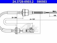 Cablu ambreiaj FIAT TIPO 160 ATE 24372805032