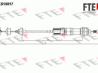 Cablu ambreiaj (FKS18017 FTE) PEUGEOT