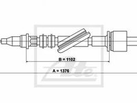 Cablu ambreiaj FORD TRANSIT bus E TEXTAR 58007200 PieseDeTop