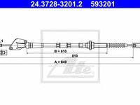 Cablu ambreiaj KIA PICANTO (BA) (2004 - 2011) ATE 24.3728-3201.2 piesa NOUA