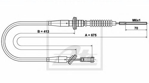 Cablu ambreiaj OPEL AGILA (A) (H00) (2000 - 2