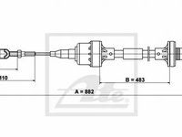 Cablu ambreiaj OPEL ASTRA F CLASSIC hatchback ATE 24372807232 PieseDeTop