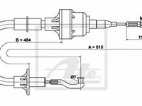 Cablu ambreiaj OPEL ASTRA F hatchback 53 54 58 59 ATE 24372807112 PieseDeTop