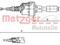 Cablu ambreiaj OPEL ASTRA F hatchback (53_, 54_, 58_, 59_) (1991 - 1998) METZGER 11.2561