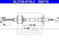 Cablu ambreiaj OPEL CORSA A hatchback 93 94 98 99 TEXTAR 58007600