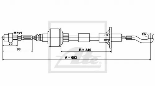 Cablu ambreiaj OPEL CORSA A hatchback 93 94 9