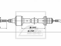 Cablu ambreiaj OPEL CORSA B caroserie 73 ATE 24372807202 PieseDeTop