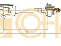 Cablu ambreiaj PEUGEOT 106   (1A, 1C) (1991 - 1996) COFLE 11.2254