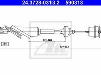 Cablu ambreiaj PEUGEOT 106 II 1 TEXTAR 58009800